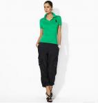 polo ralph lauren cotton t-shirt 2013 retail high collar femmes france big pony lq green black